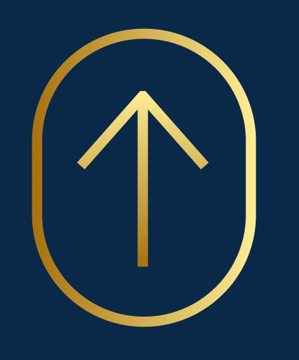 Decorative gradient shield with arrow